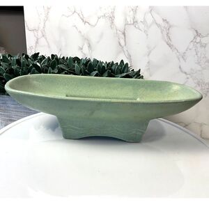 Vintage Mid century modern McCoy planter #1603 speckled green